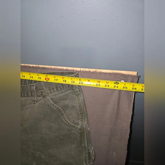 Vintage Carhartt B11 MOS Washed Duck Work Carpenter Pants Moss Green 38x32 - Picture 8 of 8